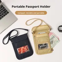 À la mode étanche voyage antivol taille sac Sports de plein air course ID portefeuille mince Invisible passeport sac