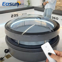 Claraboya Circular Automática de Aluminio para Sótano, Ventana Redonda para Techo, Sistema de Claraboya para Patio Empotrado, Iluminación Natural Diurna