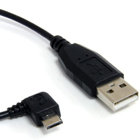 Câble de données micro USB personnalisé à charge rapide 3A, 90 degrés, blindage en cuivre pur tressé, gaine en PVC, certifié CE, blanc/noir, gauche
