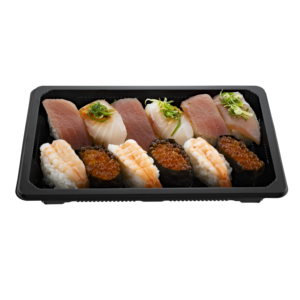 Venta al por mayor 21 oz PS plástico desechable de dos piezas Sushi contenedor Base para llevar cajas de comida fría - Product Image 5