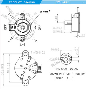 Nhà Cung Cấp Công Tắc Chọn Xoay Towei 3210-43G 4A ~ 120V <span class=keywords><strong>3</strong></span>(<span class=keywords><strong>2</strong></span>)A ~ 250V T125 360 Độ 8 Vị Trí Công Tắc Xoay Cam Cho Quạt Tường - Product Image 6