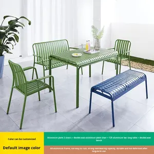Hoge belastbaarheid aluminium tuin tafel, corrosiebestendig voor grote familiebijeenkomsten in de achtertuin - Product Image 6