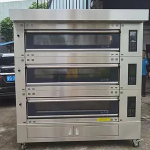 Oven Pizza Komersial Elektrik Kualitas Tinggi 500 Derajat 12 Inci Oven Pizza Gas Peralatan Restoran Oven Roti Roti