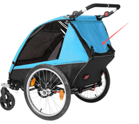Nouvelle conception, chariot Oxford à 4 roues, poussette pour enfants, remorque de vélo 2 en 1 pour enfant