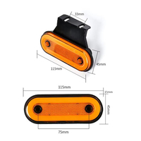 12V 24V camion feu de dégagement feu arrière externe avec support Led feu de position latéral 20SMD pour caravane remorque tracteur camion