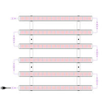 Lampe de culture LED pour culture verticale de légumes en intérieur, tube en aluminium T8 de 4 pieds (120 cm), 60 W