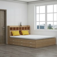 Offre Spéciale de stockage de meubles de chambre à coucher lit avec coffre de rangement tiroir lit double