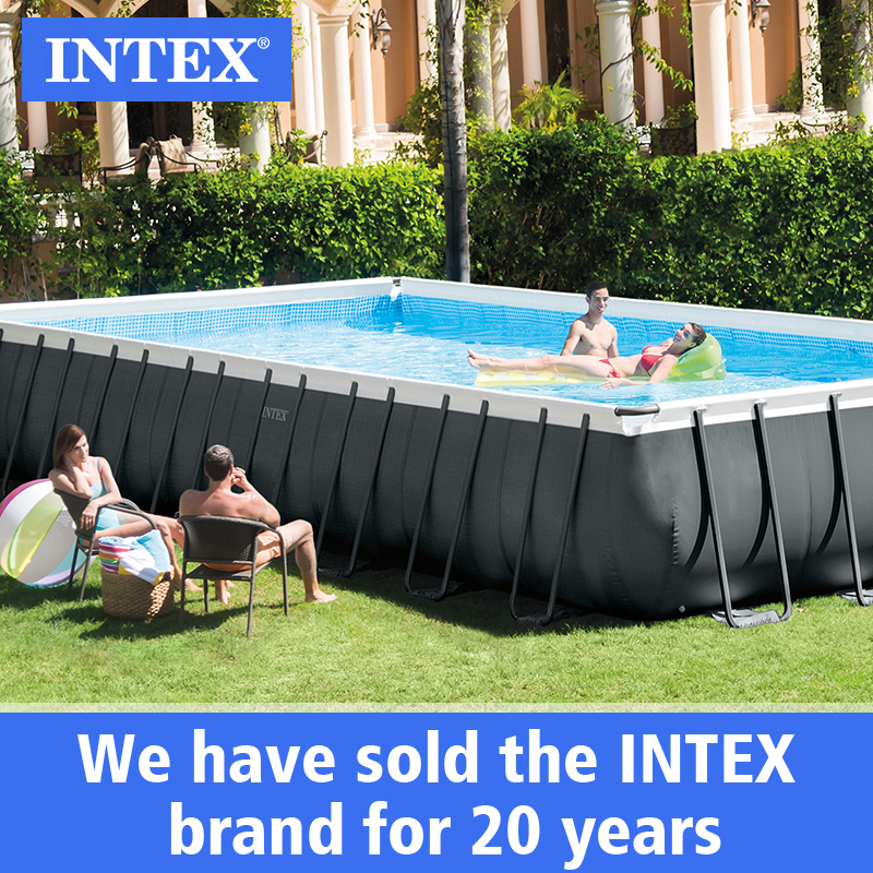 Intex 26364 Pool Set - 24ft X 12ft X 52in Rectangular Pool
