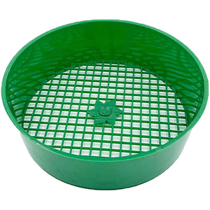 Round PP <b>Plastic</b> Soil Sieve Filter <b>Mesh</b> Portable Home Gardening Tools for Potting Soil Gravel Stone Compost Sifting - Product Image 1