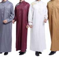 Échantillon gratuit en stock tissu abaya tissé tissu 100plyester pour robe orientale robe islamique pour hommes thobe arabe somali baati