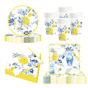 Platos de Papel Florales DAMAI, Platos Desechables con Diseño de Rosas para Fiestas, Bodas, Despedidas de Soltera, Cumpleaños - Product Image 2