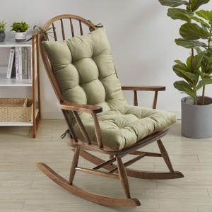 Coussin de <span class=keywords><strong>chaise</strong></span> à bascule Premium, <span class=keywords><strong>antidérapant</strong></span>, avec liens, vert sauge, lot de 2 pour <span class=keywords><strong>chaise</strong></span> à bascule d'intérieur - Product Image 1