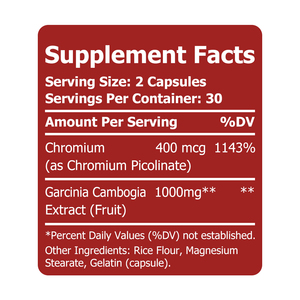 Cápsulas de Garcinia Cambogia con Cromo, Extracto de Garcinia Cambogia, Ayuda a Reducir el Apetito, Píldoras - Product Image 6