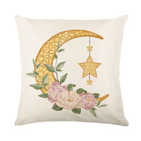 Housse de coussin décorative islamique Eid Mubarak 45x45 cm, décorations pour la maison, décor du Ramadan, coussin de canapé, mosquée, taie d'oreiller musulmane 2027
