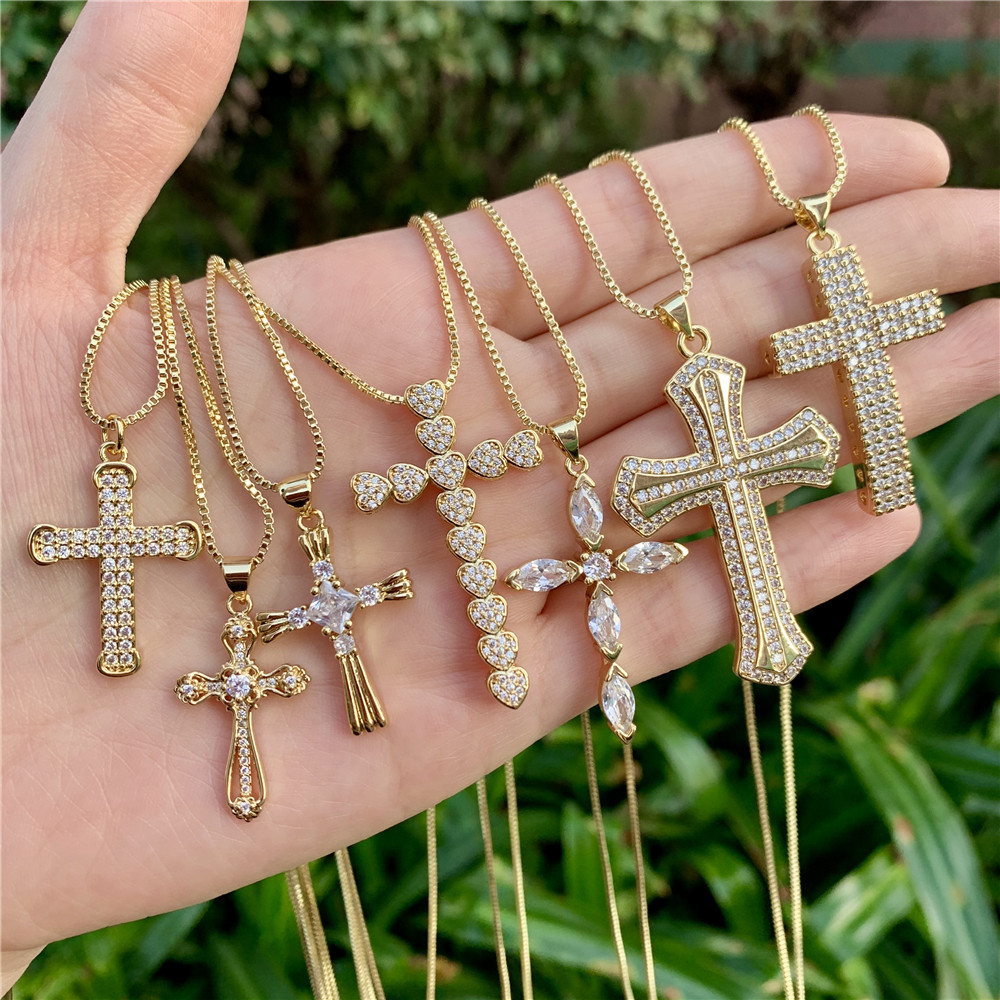 LS-B1698, фантастическое cz микро ожерелье, прозрачный кварцевый крест, ожерелье с подвеской, ожерелье для женщин и мужчин, ювелирные изделия