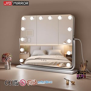 14 Dimmable G35 Bulbs Tabletop Custom <strong>Light</strong> <strong>up</strong> 12v Adapter Illuminated Makeup <strong>Mirror</strong> Vanity with Led <strong>Lights</strong> Mirrored <strong>Mirror</strong> - Product Image 1