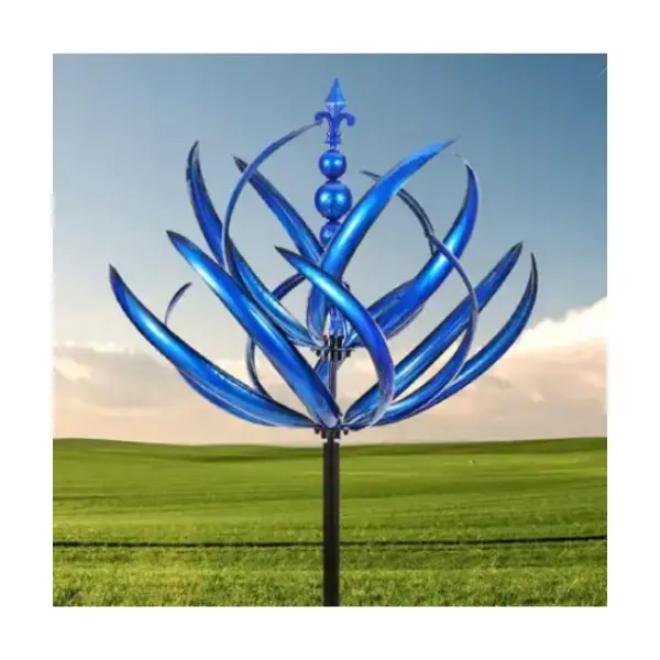 Moulin à vent décoratif de jardin Unique Metal Removable Durable Reflective Art Craft Harlow Wind Spinner Rotator
