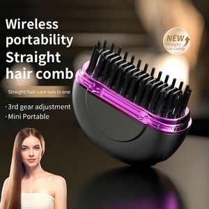Meilleures ventes : Mini lisseur électrique sans fil rechargeable avec brosse chauffante pour les voyages - Product Image 2