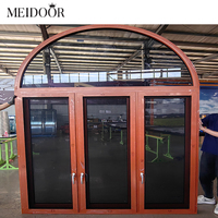 Ventanas Arqueadas de Diseño Francés, Ventanas Fijas con Aislamiento, Ventanas de Aluminio Europeas con Arco para Casa