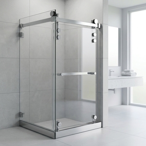 SUS 304 Frameless Modern Bathroom <strong>Shower</strong> Box Folding Door <strong>System</strong> 8mm Glass Durable Silent Rollers Hardware Accessories - Product Image 1