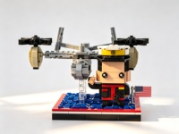 Kit de Construcción de Helicóptero V-22 Osprey, Juguetes de Construcción, Modelo Coleccionable Personalizado, Decoración, Adorno, Regalo