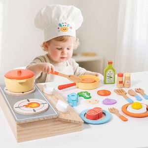 Nouvel ensemble de cuisine de simulation en bois, jouet de cuisine d'imitation, série de cuisine, jouets éducatifs Montessori pour enfants 04555550 - Product Image 2