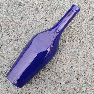 RSG-botella vacía de corcho para vino, Ron, Licor, Gin, Whisky, contenedor Xo redondo de 750ml, vidrio azul cobalto de colores, botella de 700ml - Product Image 5