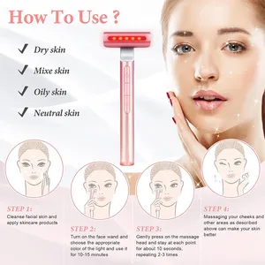 Beauty Products For Women Skincare Device 7 Colors Light Therapy Eyes And Face Massage Pen Red Light Therapy Wand