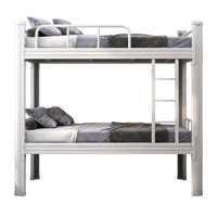 Lit superposé moderne réglable Headtree, double sur double, avec barrière de sécurité, pour dortoir scolaire et petit appartement, garantie de 3 ans