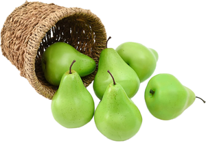 Poire artificielle verte et jaune réaliste en plastique, accessoires photo, décoration pour la maison, la cuisine, Thanksgiving, 11 cm, légère - Product Image 1