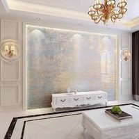 Wallpaper Latar Belakang TV Minimalis 3D Kain Dinding Tekstur Emas Mewah untuk Ruang Tamu Sofa Live Stream Kamar Tidur