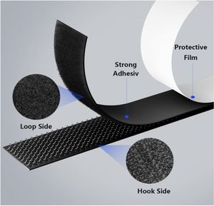 Velcro auto-adhésif de Chine pour voiture, canapé, écran, rideau – Fixation auto-agrippante - Product Image 4