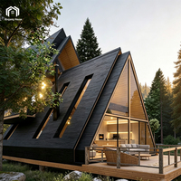 Cabane Airbnb mobile de luxe moderne, maison conteneur préfabriquée en forme de triangle de 20FT 40FT, pour vacances, installation facile