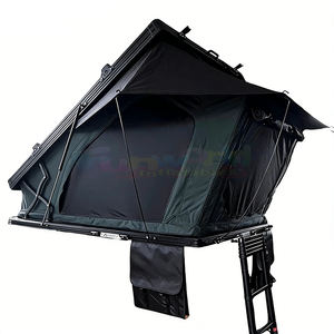 Tente de toit de luxe triangulaire pour camping, sac à chaussures inclus, tente de toit rigide en aluminium pour voiture avec échelle - Product Image 4