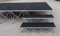 Scène pliante à double usage intérieur/extérieur, résistante aux intempéries, pour tous types d'événements