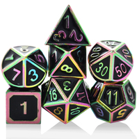 2025 jeu de dés en métal jeu de table RPG dés 7 pièces ensemble dés en métal personnalisables