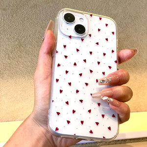 Adatto per iphone 13Pro Wave Dot custodia semplice antigoccia per telefono 14Pro Max custodia blu verniciata piccola e trasparente - Product Image 3