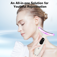 Appareil de beauté portable anti-âge 2025 pour le visage et le cou, microcourant raffermissant, en ABS et acier inoxydable, pour la réduction des graisses et le lifting