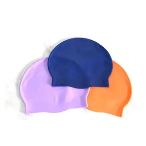 실리콘 수영 모자 편안한 목욕 모자 내구성 미끄럼 방지 방수 수영 모자 보호 귀