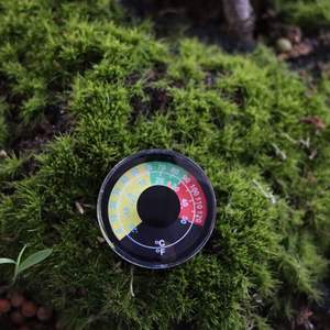 Thermomètre à cadran rond 27W, 27mm, double échelle métallique Celsius Fahrenheit, surveillance environnementale, aucune alimentation requise - Product Image 1