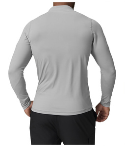 Custom Men's Sports Zipper Quick-drying Long-sleeved <b>T</b>-<b>shirt</b> Running and Fitness Stand-up <b>Collar</b> <b>T</b>-<b>shirt</b> - Product Image 2