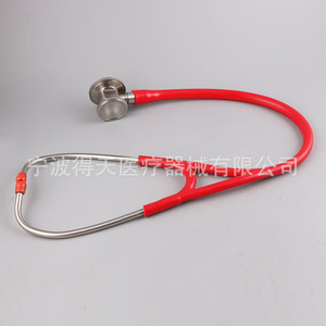 Stéthoscope vétérinaire Detian en acier inoxydable, instrument médical manuel pour le diagnostic animal - Product Image 3