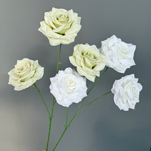 Bouquet de roses artificielles Jinxi à 3 têtes, fleurs en soie diamantées, décorations de mariage, décoration intérieure - Product Image 2