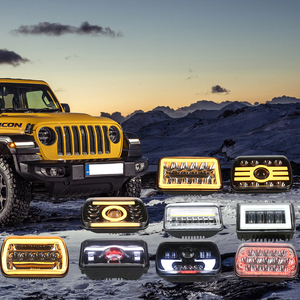 Feux de travail LED pour voiture, projecteur haute et basse intensité, étanche, tout-terrain, pour voiture, camion, projecteur carré LED pour voiture - Product Image 4