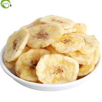 Collations sucrées saines frites sous vide VF croustillantes chips de banane séchées en vrac prêt à manger