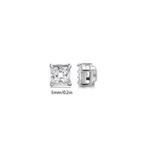 Pendientes de tuerca de 5mm <span class=keywords><strong>para</strong></span> hombres y mujeres Pendientes de tuerca redondos cuadrados con <span class=keywords><strong>imán</strong></span> de acero inoxidable sin agujeros <span class=keywords><strong>para</strong></span> los oídos - Product Image 5