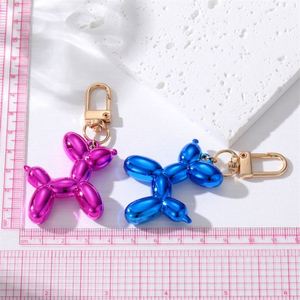 Creative 3D PVC Soft Rubber Multicolor Bright Color Balloon Dog <b>Keychain</b> with UV Printing <b>Custom</b> Logo for Women Bags - Product Image 5