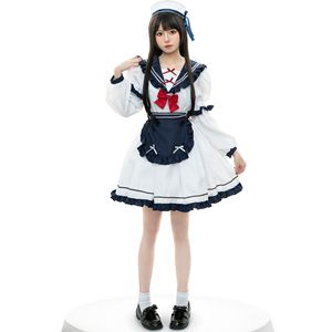Traje azul marino de Anime japonés de <span class=keywords><strong>manga</strong></span> corta y <span class=keywords><strong>manga</strong></span> larga, juego de rol, traje de marinero Sexy, uniforme de COSPLAY, novedad de 2017 - Product Image 5