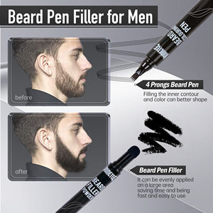 Matita per <span class=keywords><strong>Barba</strong></span> IMMETEE a Lunga Durata, Copertura Naturale e Volumizzante, Matita a 4 Punte per Riempimento <span class=keywords><strong>Barba</strong></span> Maschile - Product Image 2