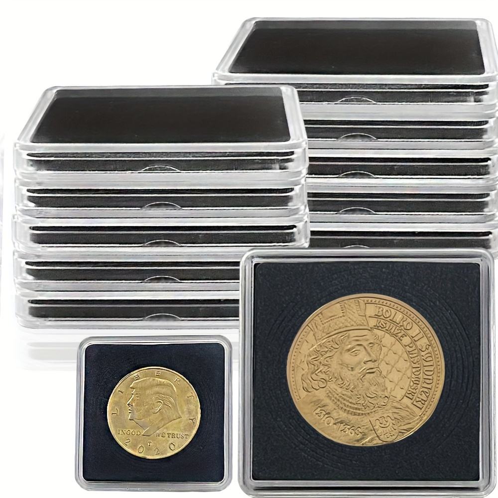 PSコインカプセルケースクリアプラスチックマネーカナダシルバー1 OZコインコレクションボックスホルダー| Alibaba.com